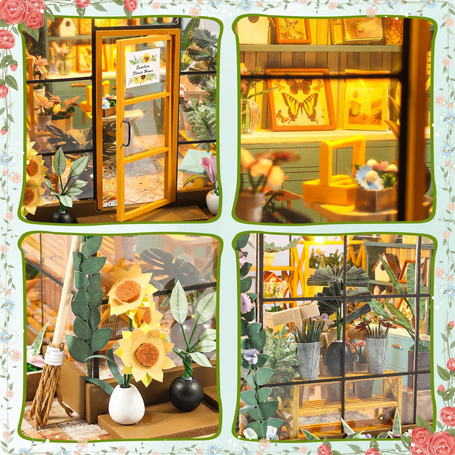 DIY Miniature Garden House Kit with Furniture
