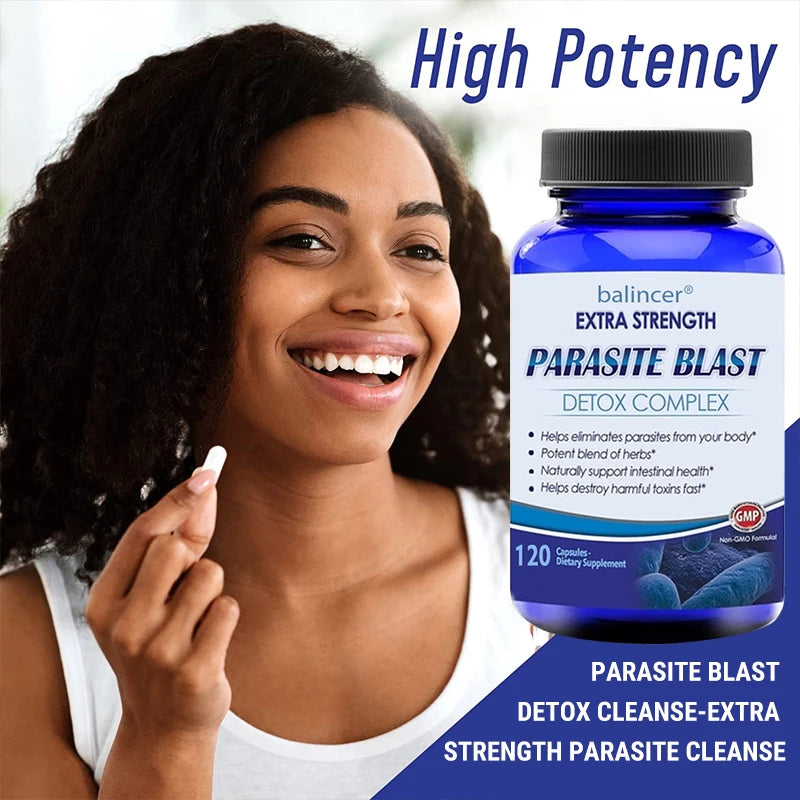 Parasite Cleanse Gut Detox Complex Supports Gut Cleansing -
Removes Parasites From The Body and Helps with Immune Health