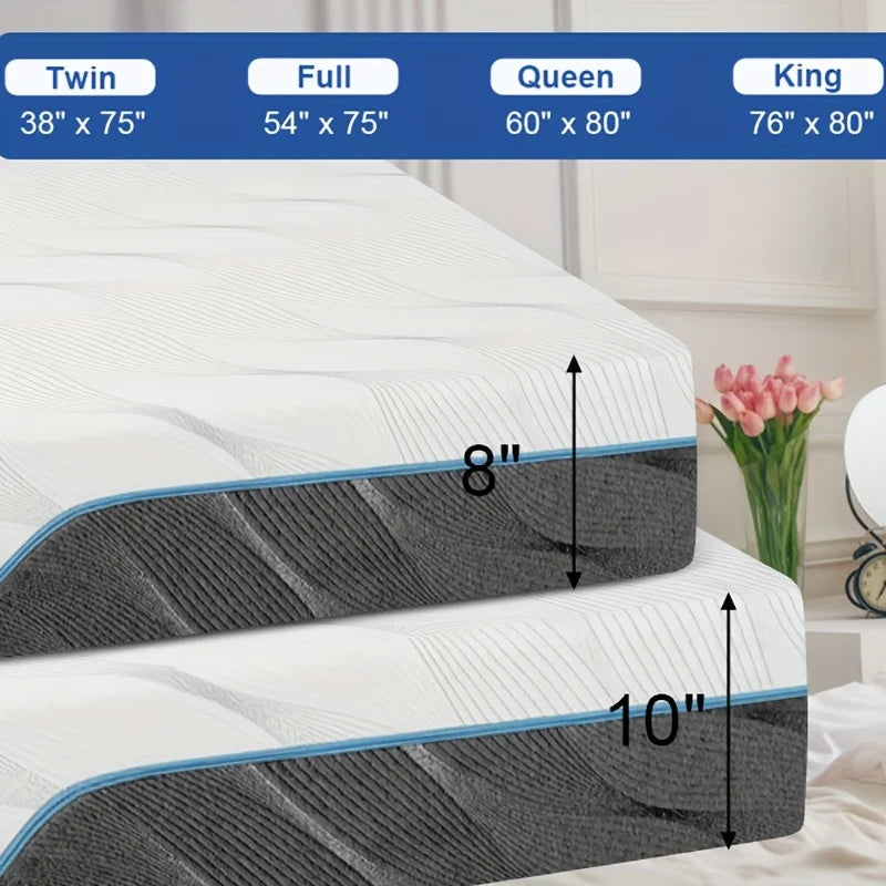 8/10 inch Queen Size Mattress,Full/Queen/King Size Medium Firm
- Extra Firm Dual Side Flippable Mattress, Made in USA.
