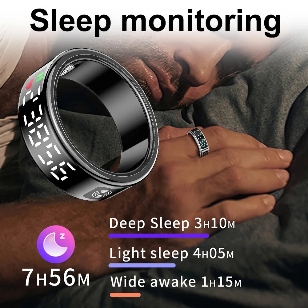 Smart Rng for Android iOSHeart Rate Health Monitor Blood Oxygen Sleep Monitor