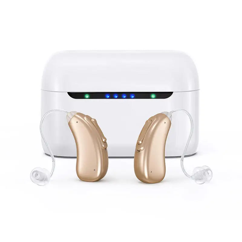 Bluetooth Rechargeable Hearing Aid 30 channel Behind the Ear Sound Amplifier
