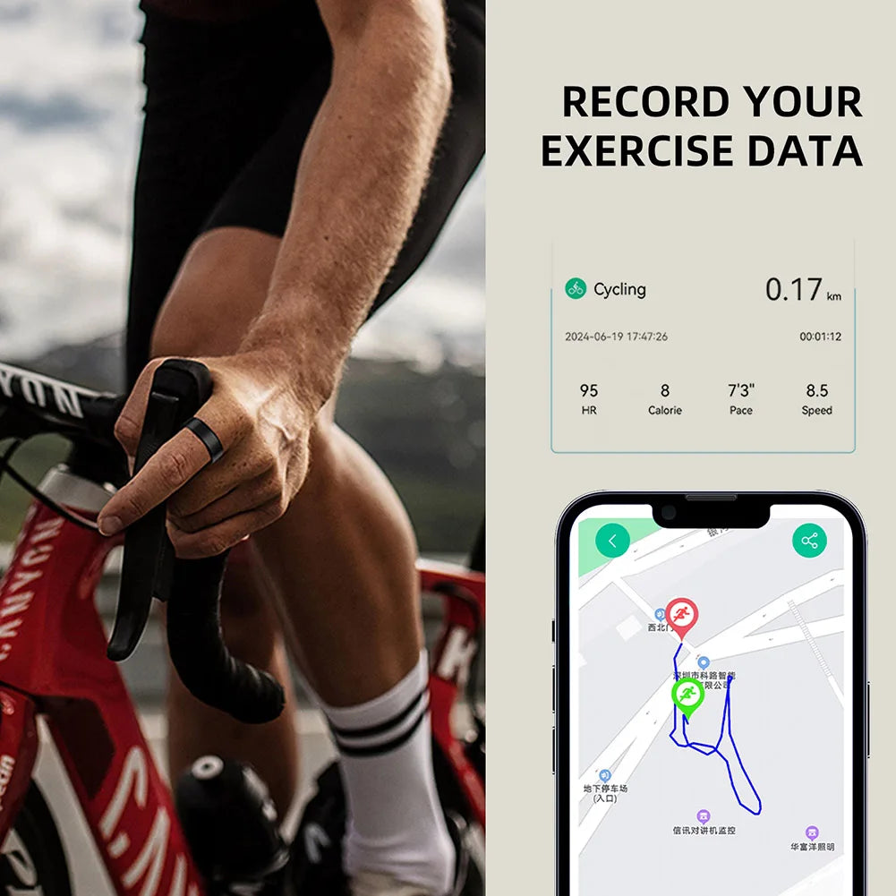 Smart Ring IP68 Waterproof Fitness Ring Bluetooth-Compatible
5.0 Multi-sport Modes Heart Rate Blood Oxygen Sleep Monitoring