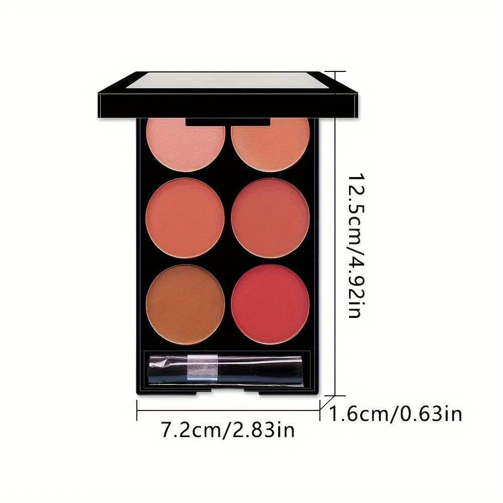 6-color blush and contouring all-in-one palette
pearlescent matte powder makeup palette