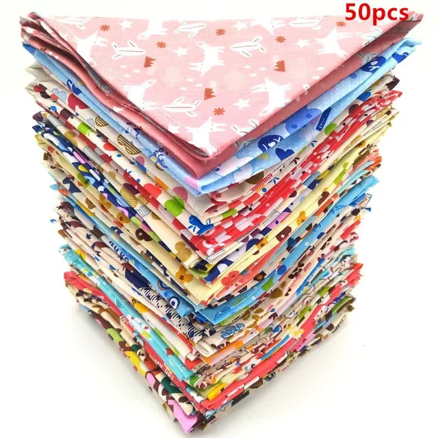 30/50 Pcs Dog Bandana Small Middle Large Dog Bibs Scarf
Cotton Adjustable Pet Puppy Kerchief Dog Accessories Pet Supplies Ropa