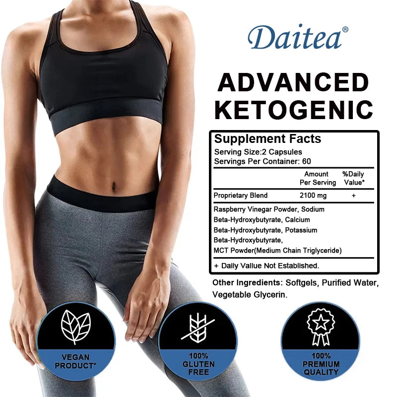 Daitea Fat Burning Ketone Soft Capsules -
Helps to better decompose body calories, control weight and maintain health
