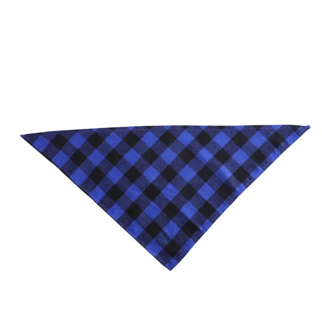 Personalized Plaid Dog Bandana Custom Name Dog Bandana