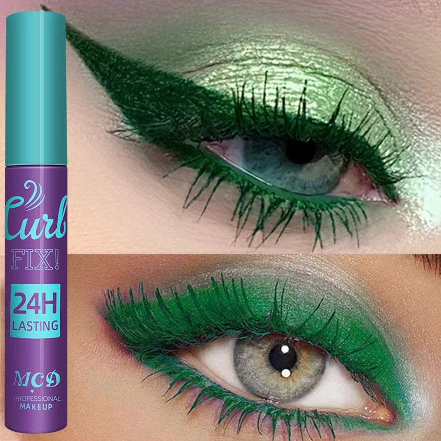 Colorful Slender Mascara Waterproof Fast Drying Curling Eyelashes
Multicolor Lashes Makeup Long Lasting Blue Green Cosmetic