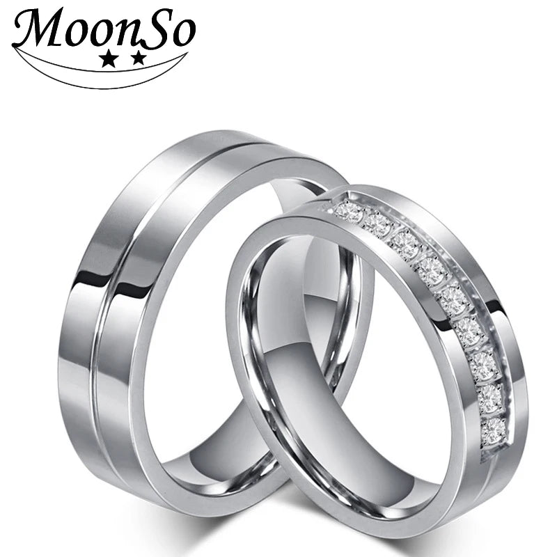 titanium Rings Men And Women Jewelry Coupl3 wedding bands love Rings