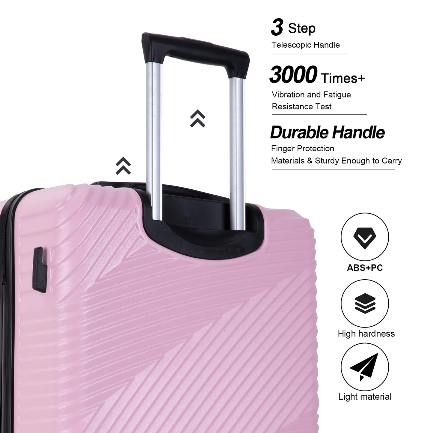 Hardshell Luggage Set,3 Piece Hardside Suitcases with Spinner Wheel
Lightweight Carry-on luggage 20" 24" 28"