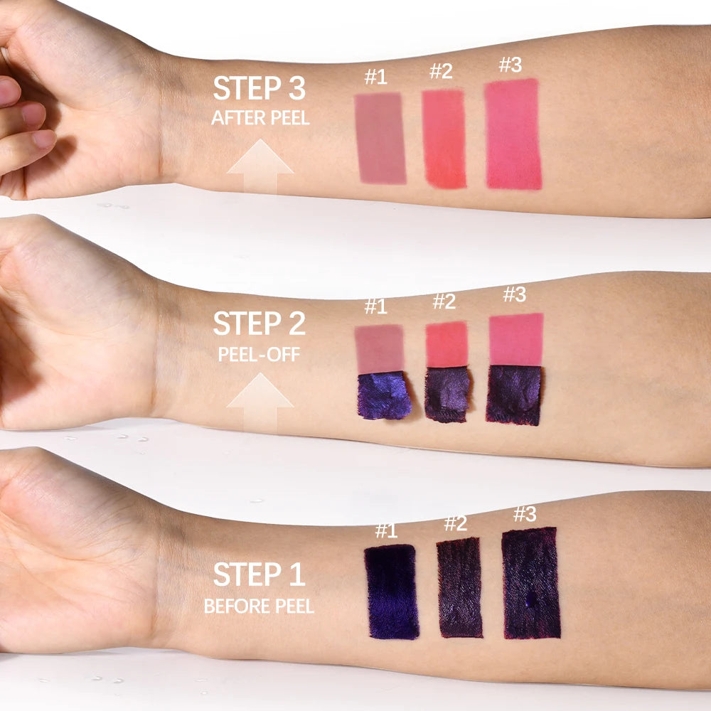 Long Lasting Lip Inks Matte Lip Tint Peel Off Liquid Lipstick Waterproof Makeup