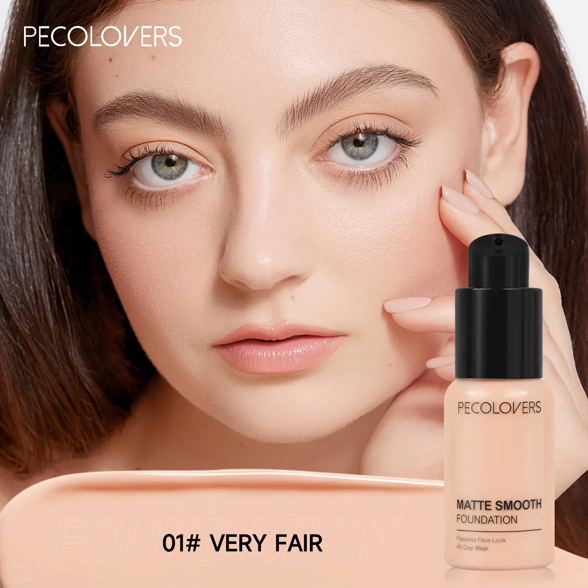Matte Finish Liquid Foundation - Oil-Control, Waterproof, Full Coverage Concealer for All Skin Tones