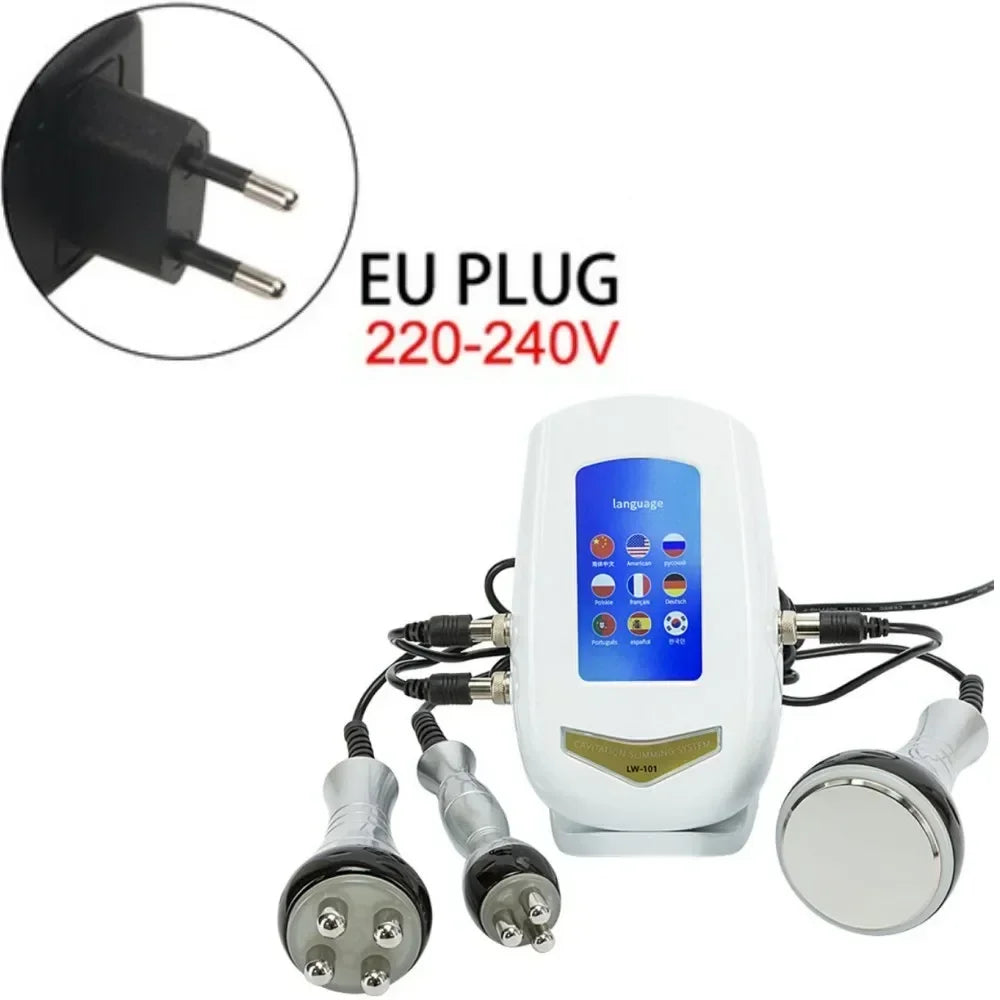 3in1 40K Cavitation Ultrasonic Weight Loss Lifting Wrinkle Firming Skin Slimming Body Massage Shaping Beauty Instrument