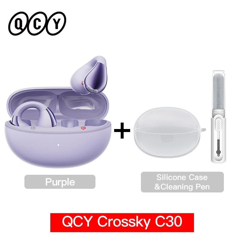 QCY Crossky C30 Wireless Earphones Bluetooth 5.4
Ear clip TWS Sports Earbuds Open Ear Earclip Dual-Connection Headphone