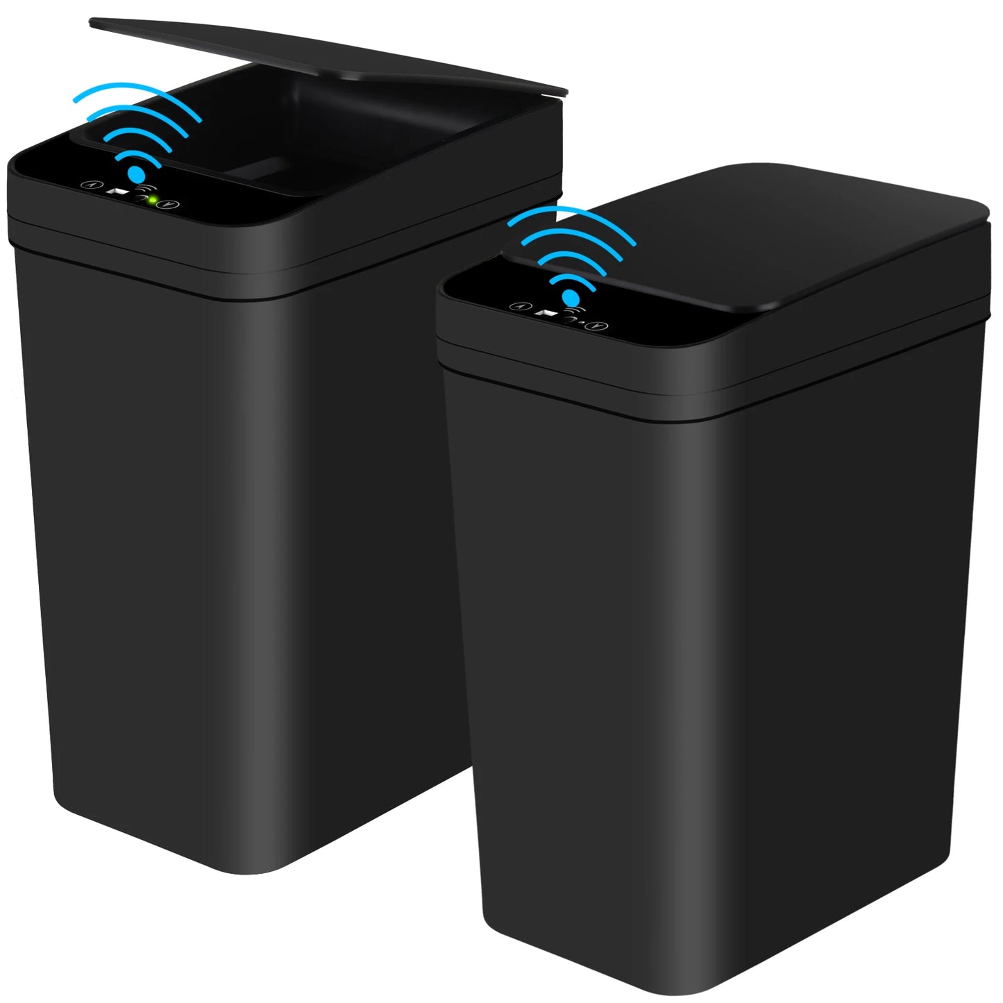 2 Pack 12L Bathroom Automatic Trash Can Touchless Motion Sensor
Slim Garbage Can Lid for Bedroom Living room Office Black
