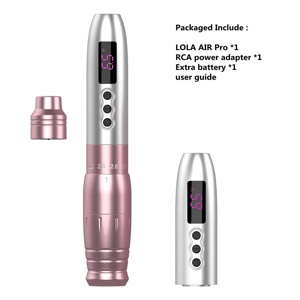 AIR Pro Wireless Battery Permanent Makeup Pen Machine for
PMU SMP&TATTOO Adjustable Stroke for Cartridge Tattoo Needles