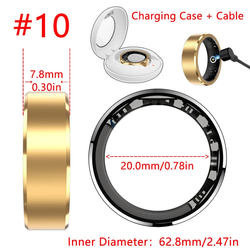 New Smart Ring Monitor Heart Rate Blood Oxygen Sleep Exercise Multifunctional Healthy