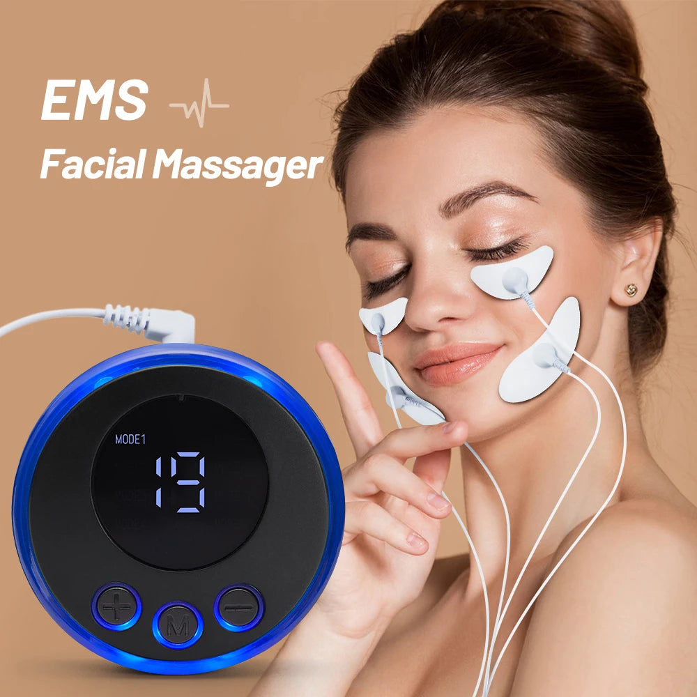 EMS Face Lifting Massage Microcurrent, Face Anti Wrinkle Skin Tighten Face Massage