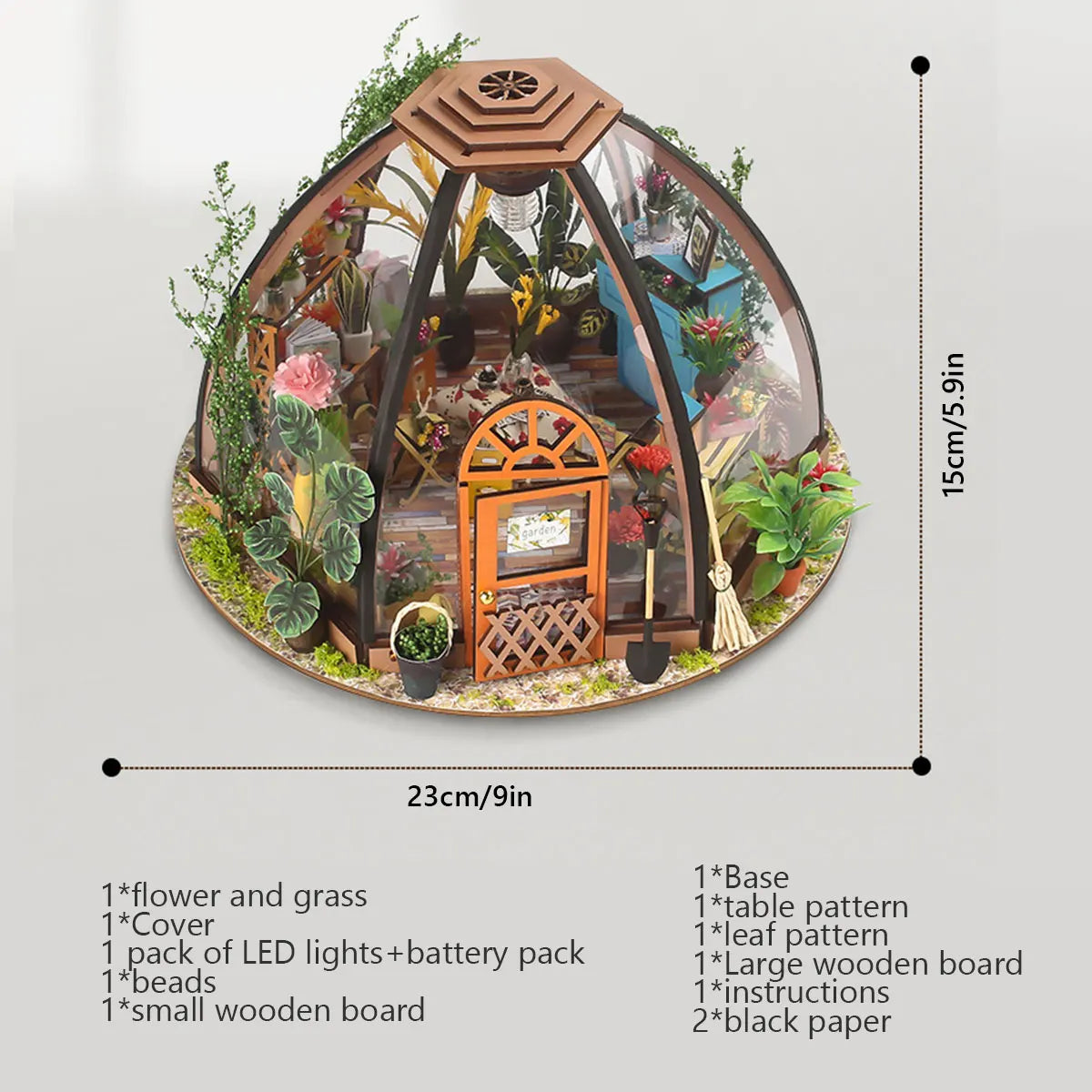 DIY Miniature Garden House Kit with Furniture