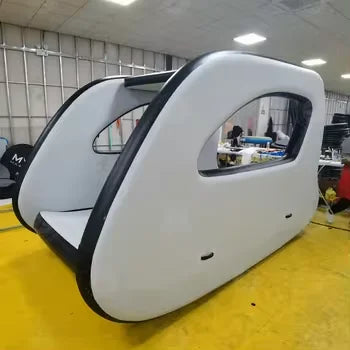 Hot Sale Floating Inflatable Electric Boat Solar Sustainable Inflatable House Boat With Motor For Water Play
