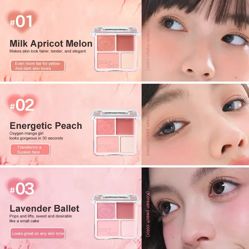 Judydoll Orange Blush Highlight Palette Blush Cream
Blush Palette Expanding Color Matte Highlight Brightening Face Makeup