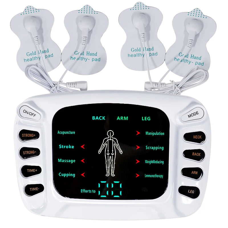Portable Electronic 8 Modes Tens Massager
EMS Muscle Myostimulation Acupuncture Pulse Massage Pain Relief Physiotherapy Machine
