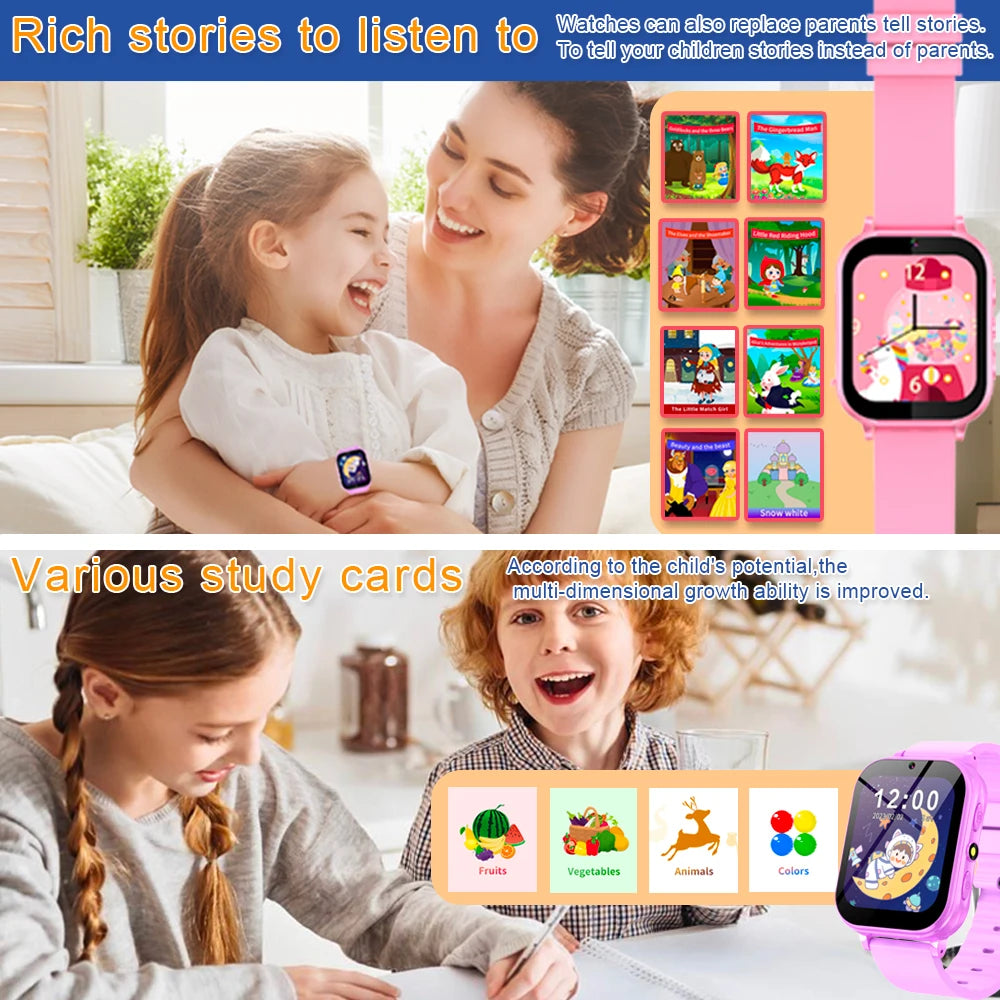 Smart Watch Kids with Puzzle games 300000 pix Camera
Video MP3 music playback for children aged 3 to 12