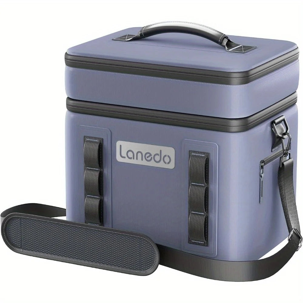 Lunch Soft Cooler 20 Can, Soft Carrying Handle
Insulated Bag Portable Ice Chest Box(Gray)