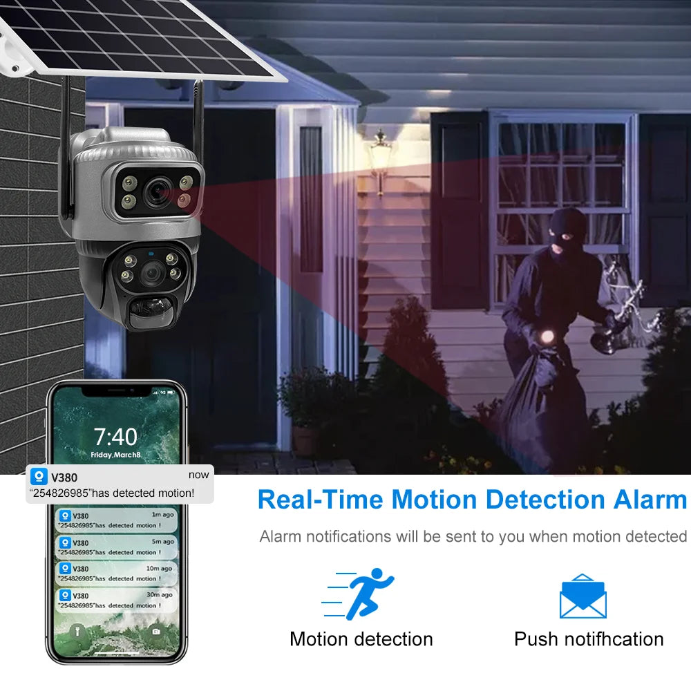WiFi Wireless Body Detection Dual Lens Intelligent
Security CCTV 8MP HD Monitor Camera