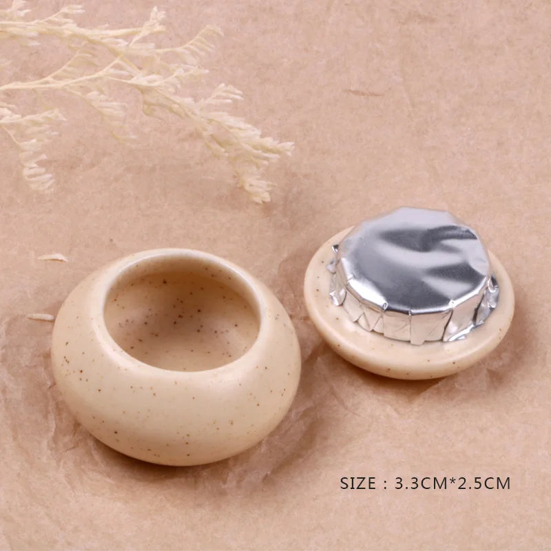 1PCS Japanese Style Nails Bowl With Lid Nail Art Acrylic Liquid Powder Beauty Disinfection Ceramics Manicure For Nails Salon