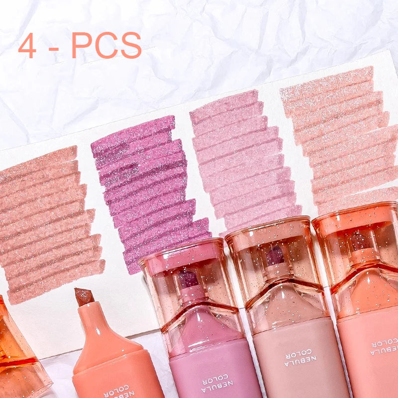 4pcs/Set Glitter Highlighters