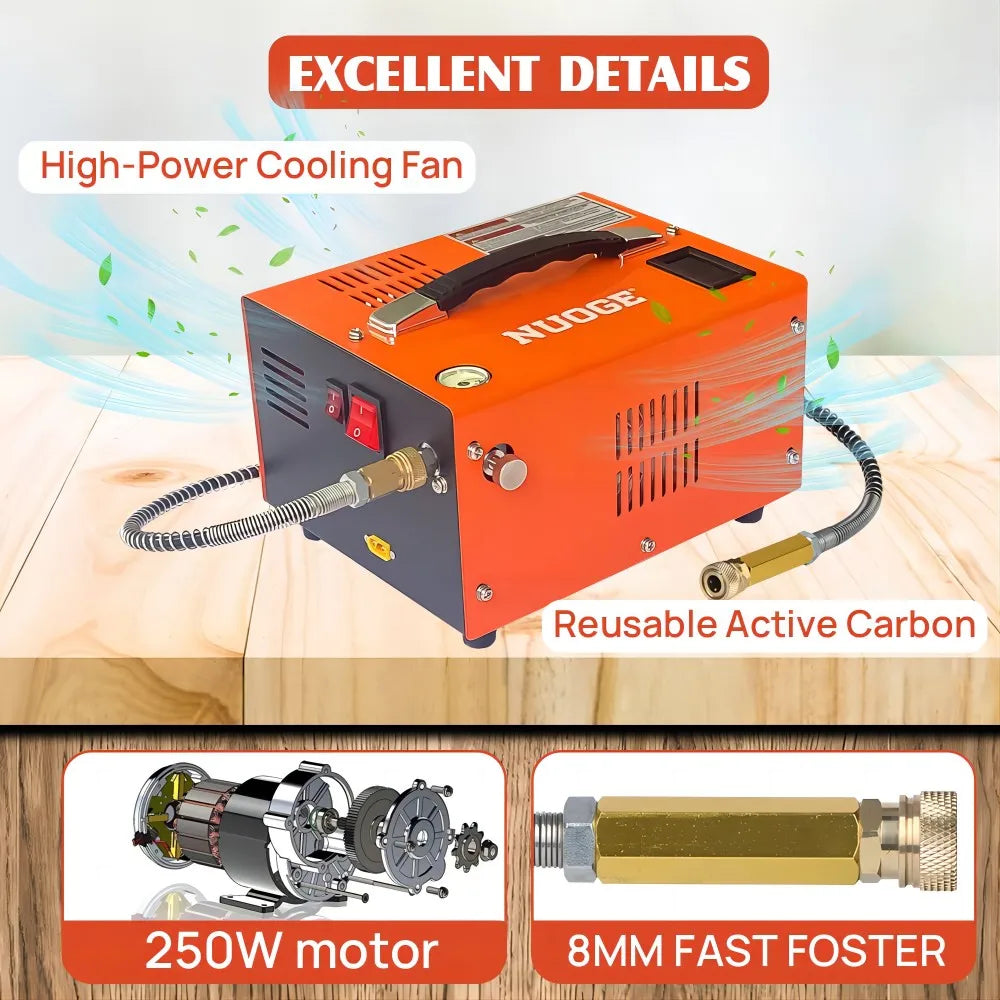 110V/220V PCP Air Compressor 4500Psi 30Mbar High Pressure