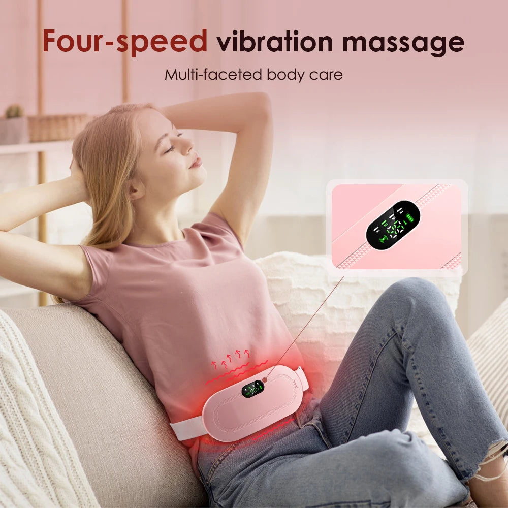 Electric Abdominal Massager Belt for Female
Hot Compress Menstrual Period Warm Stomach Uterus Thermal Pad Pain Relief Vibrator