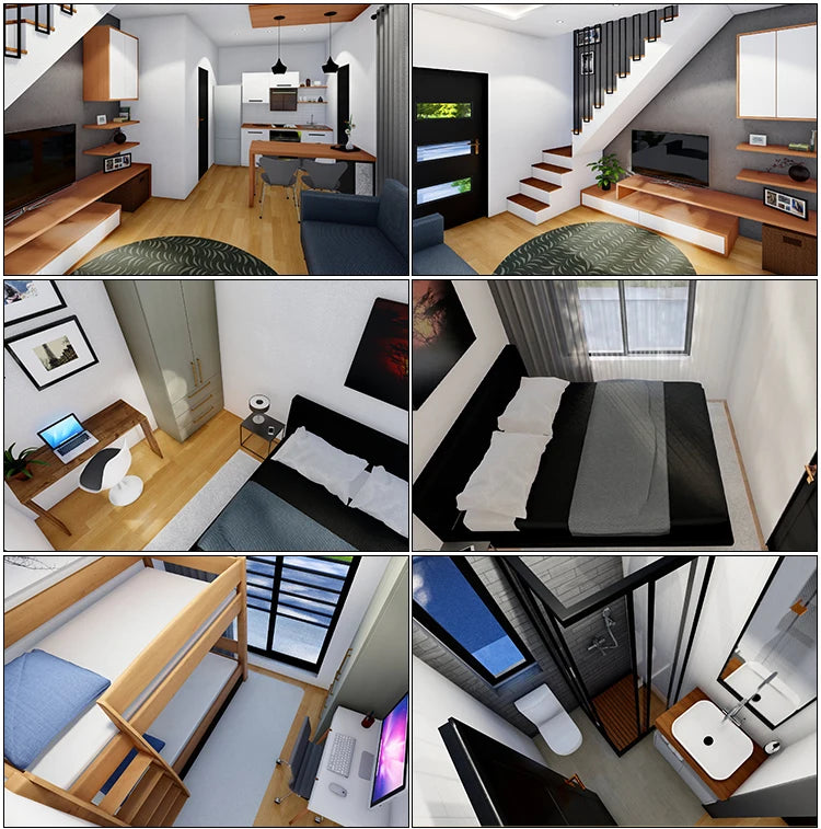 NEW Cheap Price Sell Prefabricate 2 Bedroom Luxury Design
Ready Made Wooden Modern Small Casas Prefab Tiny House Modular Home Vi