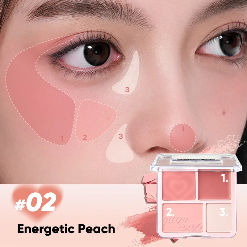 Judydoll Orange Blush Highlight Palette Blush Cream
Blush Palette Expanding Color Matte Highlight Brightening Face Makeup