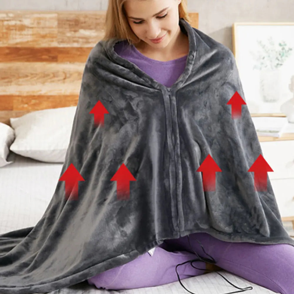 USB Electric Heated Blanket 3 Heating Levels Fleece Heated Blanket