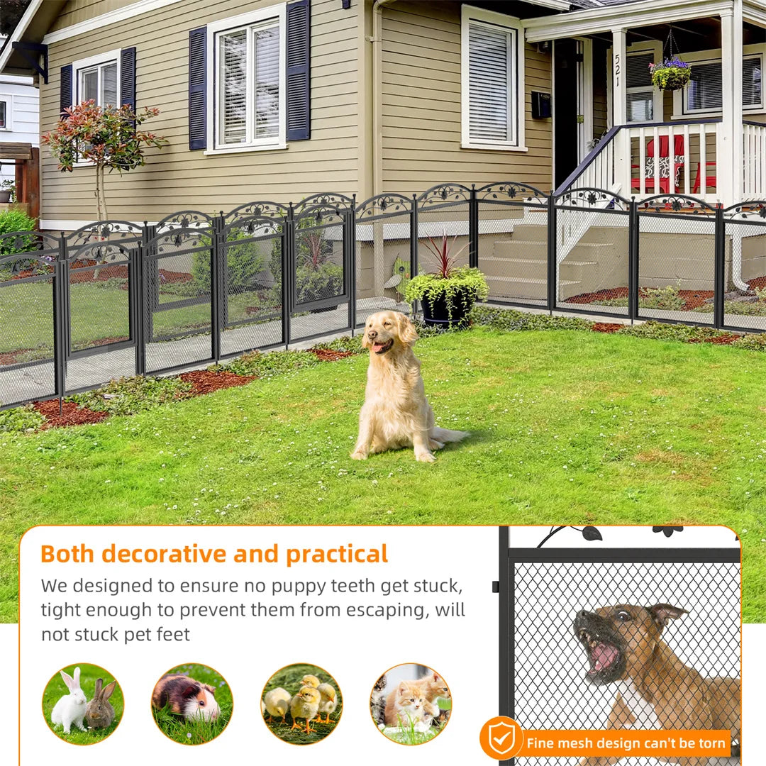 8 Panels DIY Heavy Duty Dog Playpen Pen Outdoor Indoor Dog Puppy Metal Fence