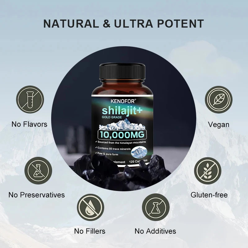 Himalaya Original Pure Shilajit Capsules,
Naturally Enriched with Fulvic Acid and Over 85 Trace Minerals, Gluten Free Supplement