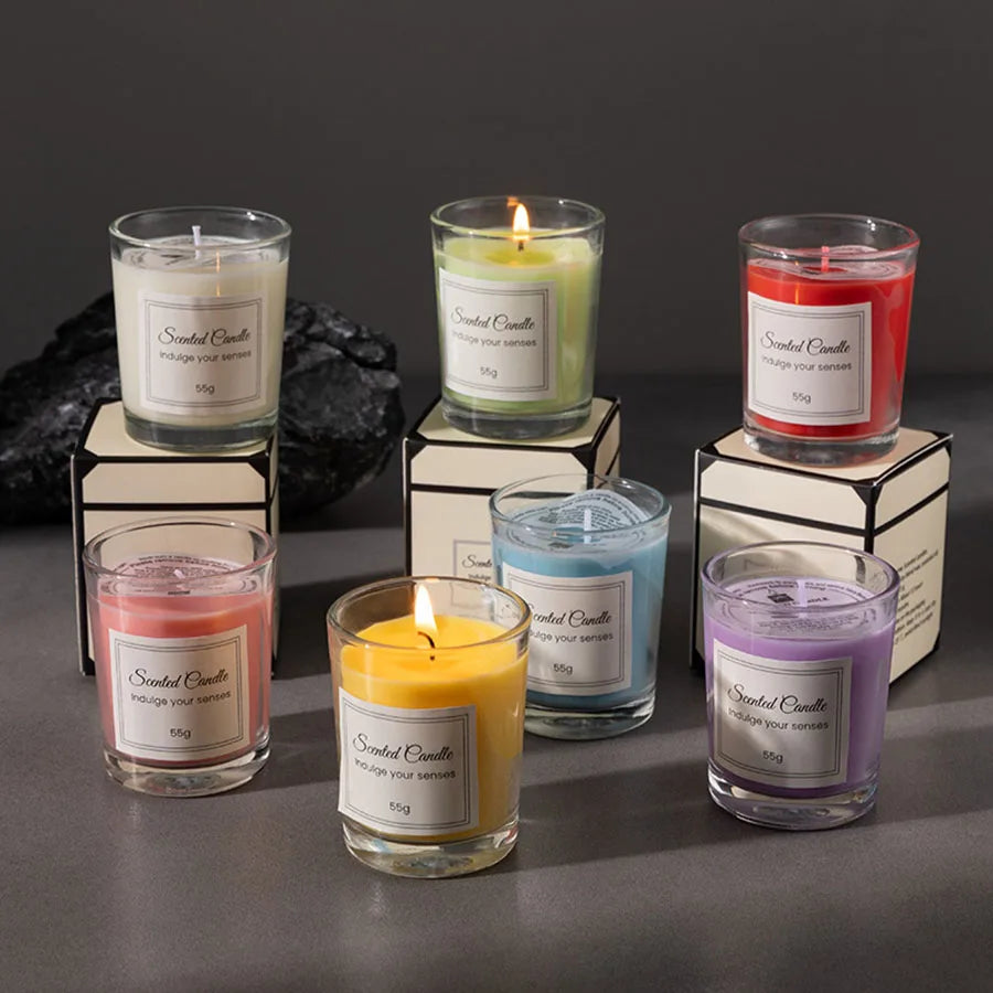 Aromatherapy Candle Premium Gift Box Glass
Handmade Soy Wax Smokeless Creative Aromatherapy Candle