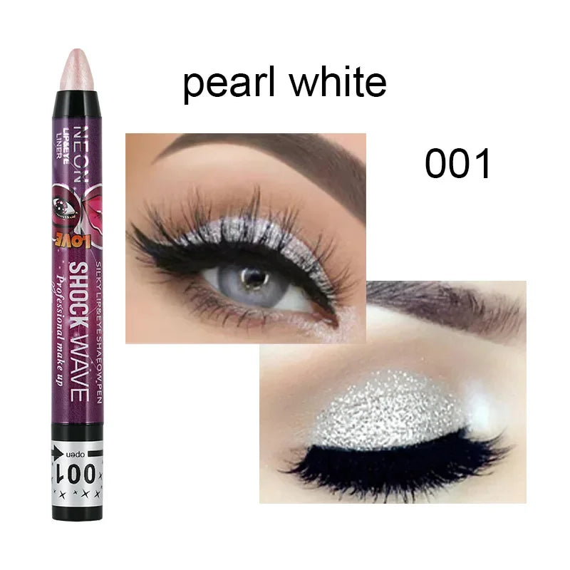 2 In 1 Eyeshadow Lipstick Stick Pencil
Waterproof Glitter Matte Eye Shadow Makeup Pigment Eyeshadow Pen