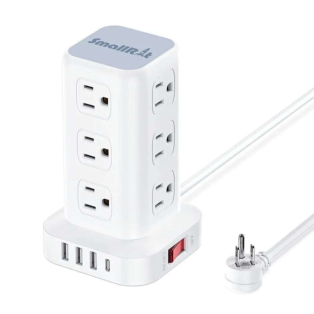 Surge Protector Power Strip Tower 10FT Extension Cord with Multiple Outlets
12 AC 4 USB (1 USB C)Mini Power Strip with USB Port