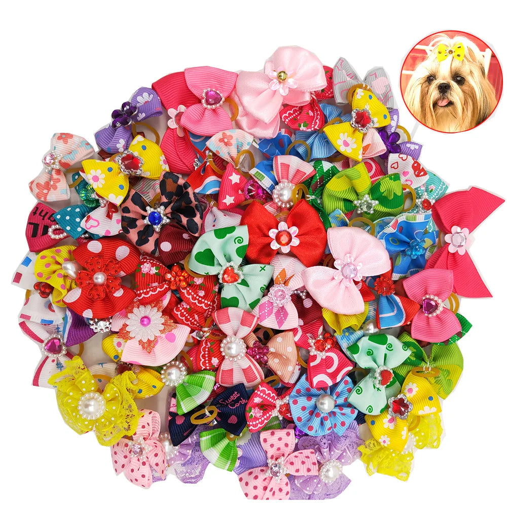 Dog Headdress Hair Bow Tie