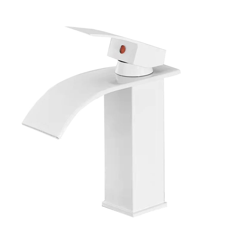 Black Waterfall Bathroom Faucet Basin Vanity Vessel Sinks Mixer Tap Cold And Hot Water