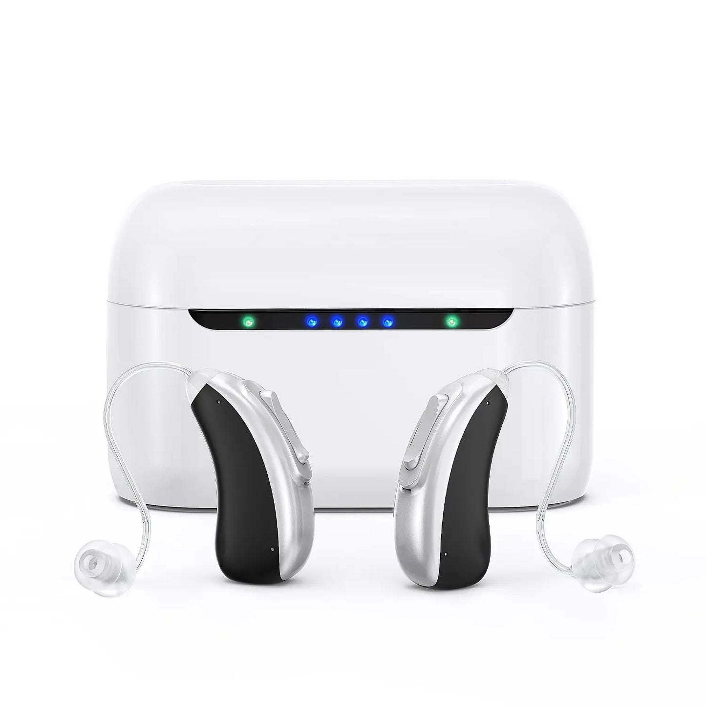 Bluetooth Rechargeable Hearing Aid 30 channel Behind the Ear Sound Amplifier