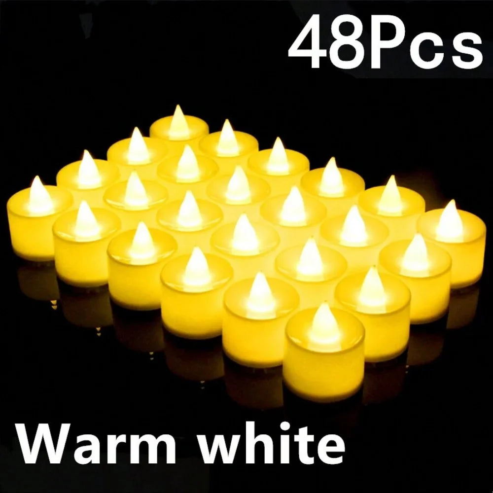 LED Tea Light Candles, Flameless Candles, Battery Electric Candles,