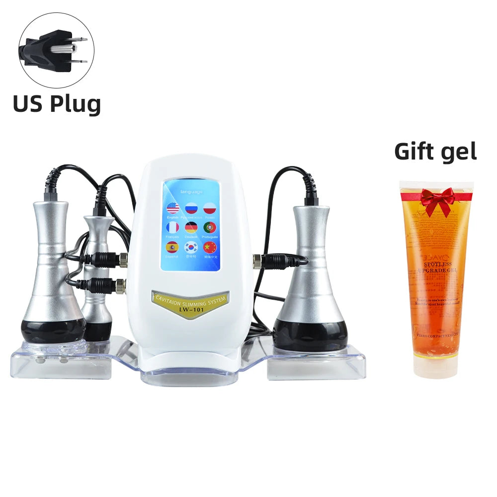 3-in-1 Vacuum 40K Slimming Cavitation Machine Skin Tightening And Anti Wrinkle Beauty Equipment(Fast Shipping)