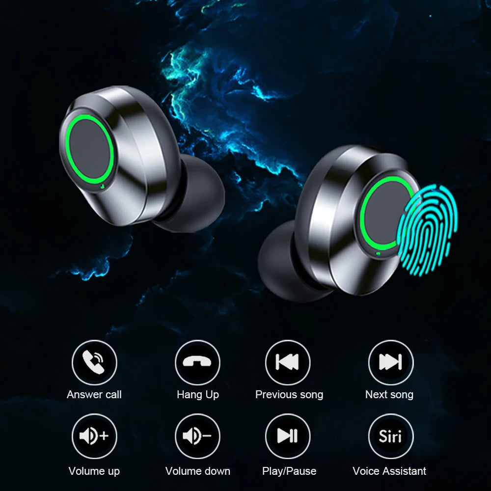 TWS Wireless Bluetooth Earphones Sport Stereo Headphones HiFi Music Earbuds With Built-in Microphone HD Call Gaming Headset