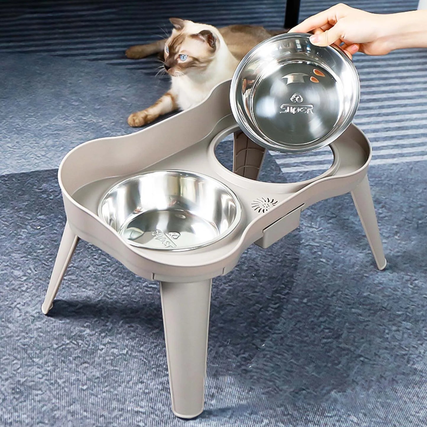 Stainless Steel Elevated Dog Bowl Non-Slip and No Spill
Design Bowl Pet Supplies for Small Medium Large Dogs