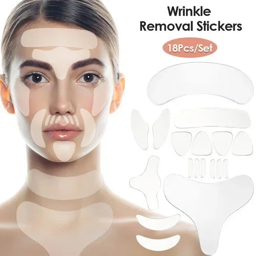 Reusable Silicone Wrinkle Removal Sticker Facial Lifting Strips
For Forehead Neck Line Remover Eye Patches Anti Aging Skin Pads