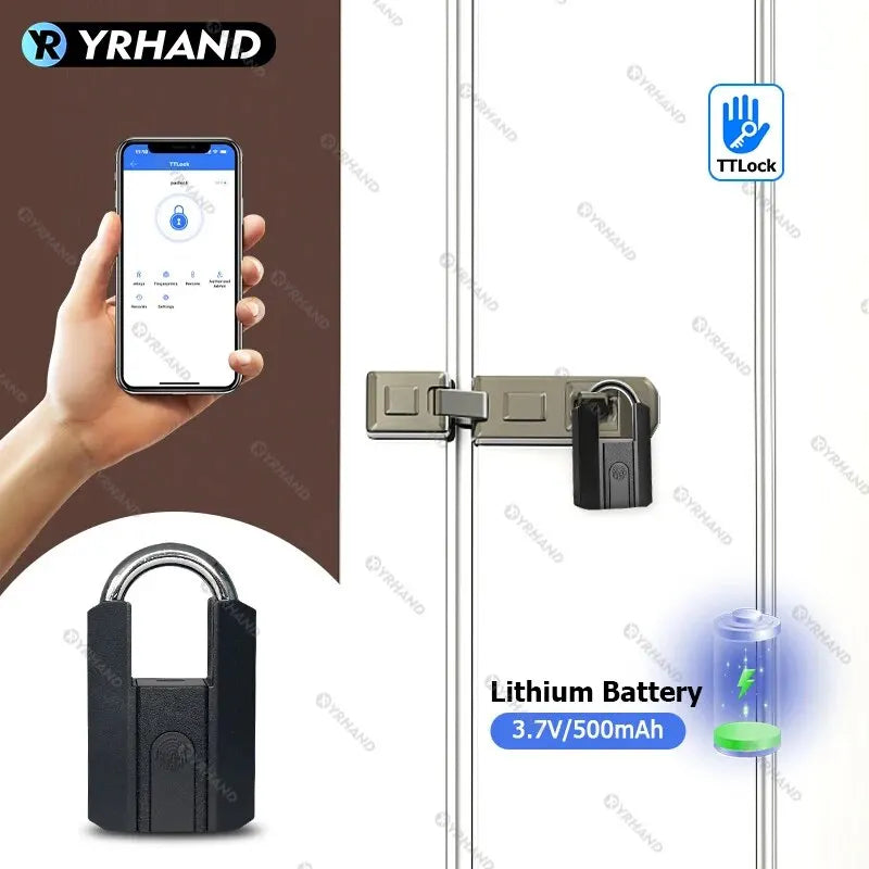 Bluetooth Smart Padlock Fingerprint Lock Keyless Mini Bag with Aleax Google Home Electronic Door Lock