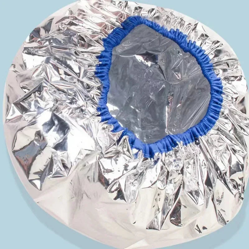 1pcs Self-heating Tin Foil Hat Heating Steam Hair Mask Cap